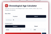 Chronological Age Calculator – Exact Age Tool