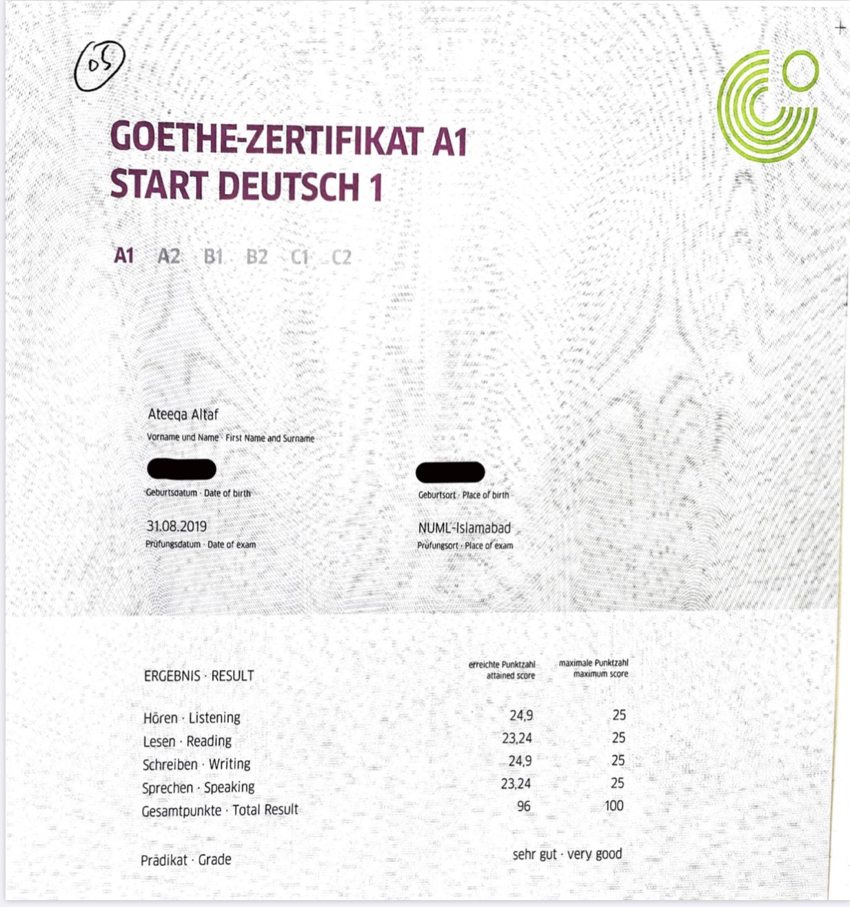 Buy GOETHE B1 and TELC B1 Certificate online in Berlin